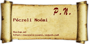 Péczeli Noémi névjegykártya